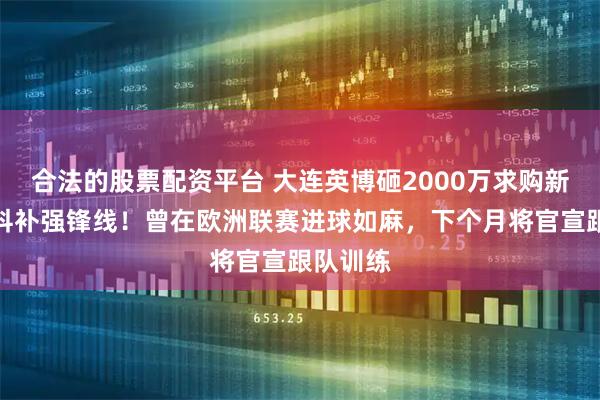 合法的股票配资平台 大连英博砸2000万求购新卡拉斯科补强锋线！曾在欧洲联赛进球如麻，下个月将官宣跟队训练